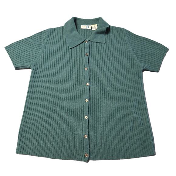 Vintage Paul Harris Design Sz Small Green Button Down Shirt - Picture 1 of 8